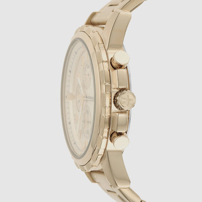 Dean Men Quartz Champagne Dial Chronograph Stainless Steel Watch FS4867