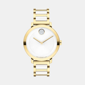 Bold Women Quartz Silver Dial Analog Stainless Steel Watch 3601238