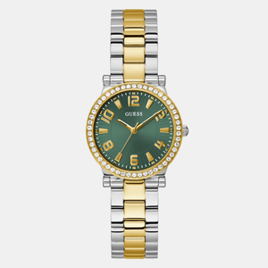 Fawn Women Quartz Green Dial Analog Stainless Steel Watch GW0686L2