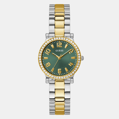 Fawn Women Quartz Green Dial Analog Stainless Steel Watch GW0686L2