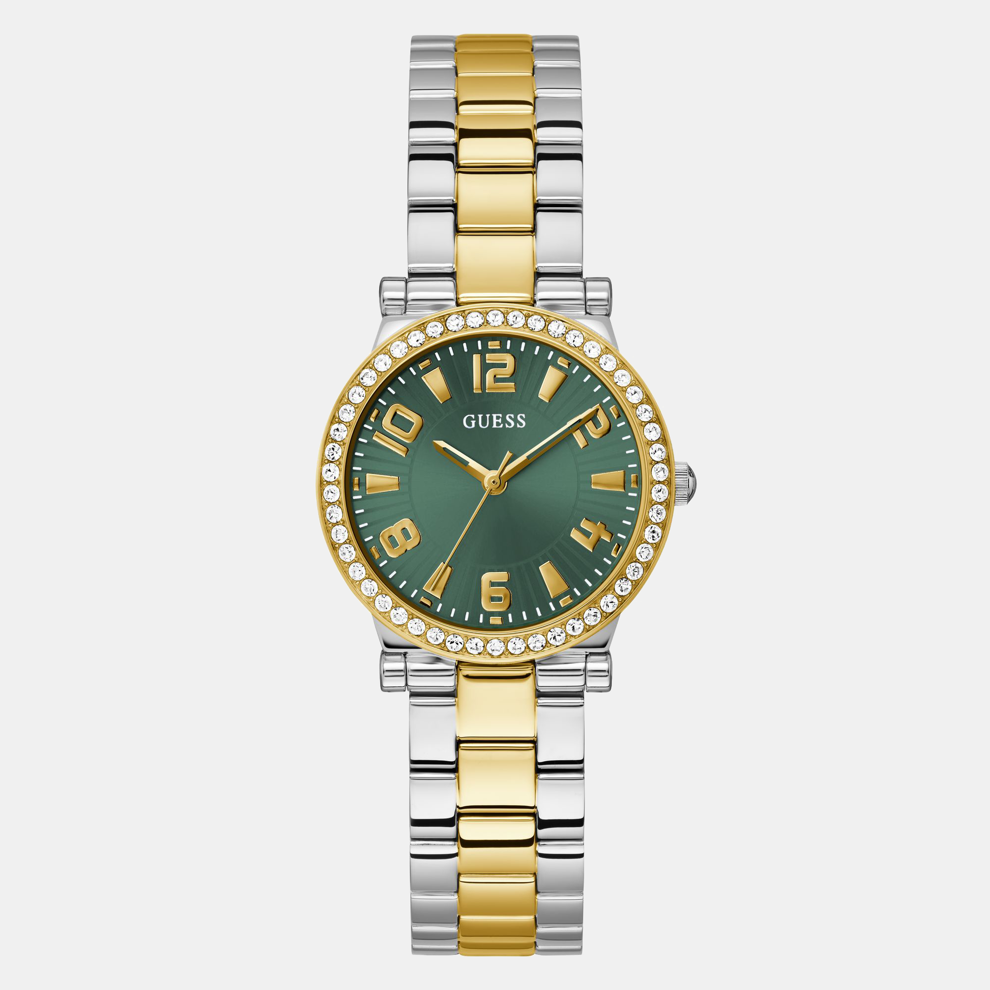 Fawn Women Quartz Green Dial Analog Stainless Steel Watch GW0686L2