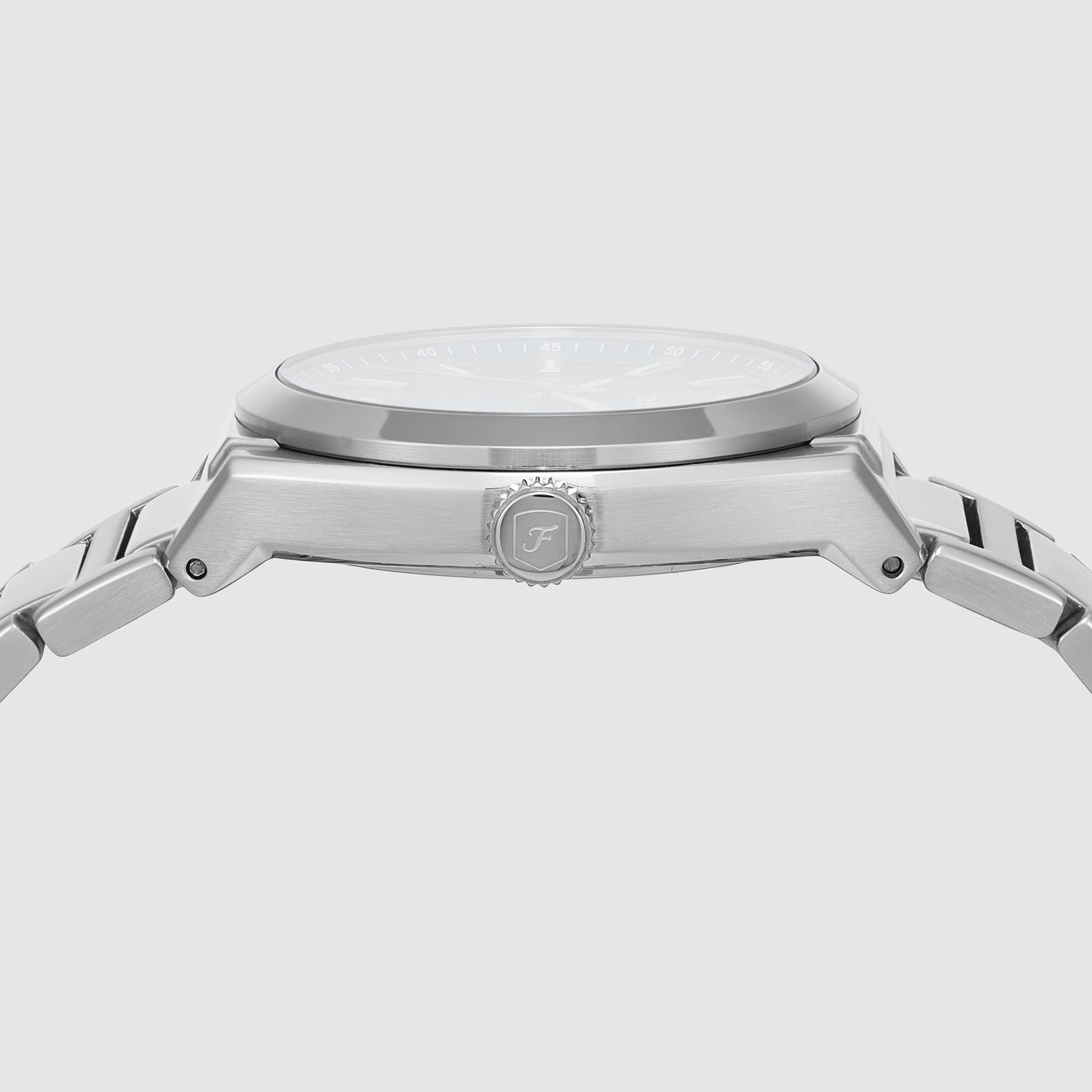 Everett Men Quartz Blue Dial Analog Stainless Steel Watch FS6054