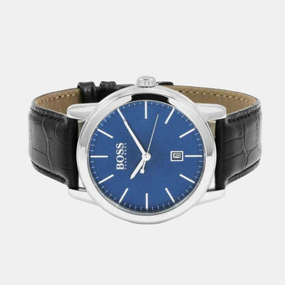 Classic 1 Men Quartz Blue Dial Analog Leather Watch 1513400
