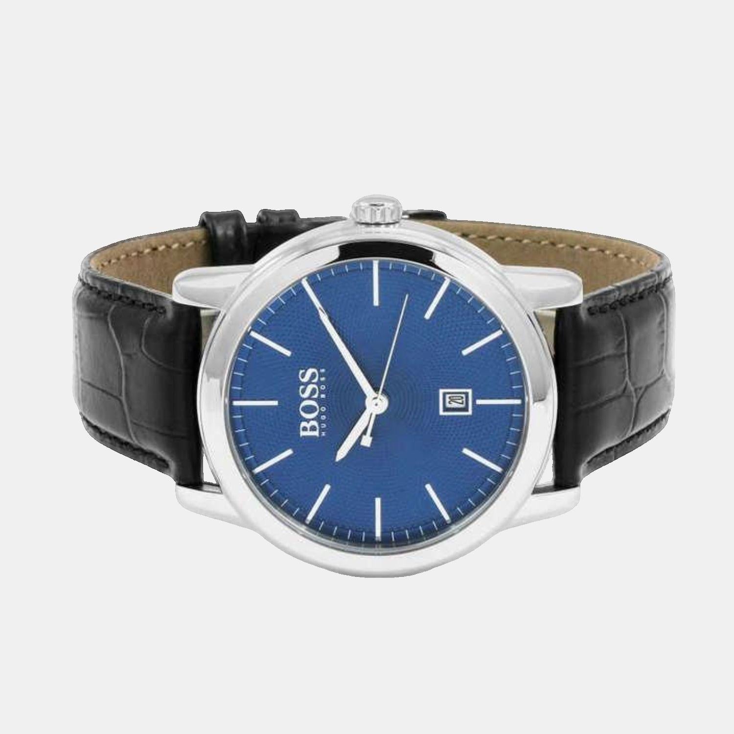 Classic 1 Men Quartz Blue Dial Analog Leather Watch 1513400