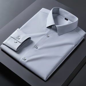 Premium Cotton Solid Shirt for Man (Silver)