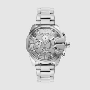 Baby Chief Men Quartz Silver Dial Chronograph Stainless Steel Watch DZ4652