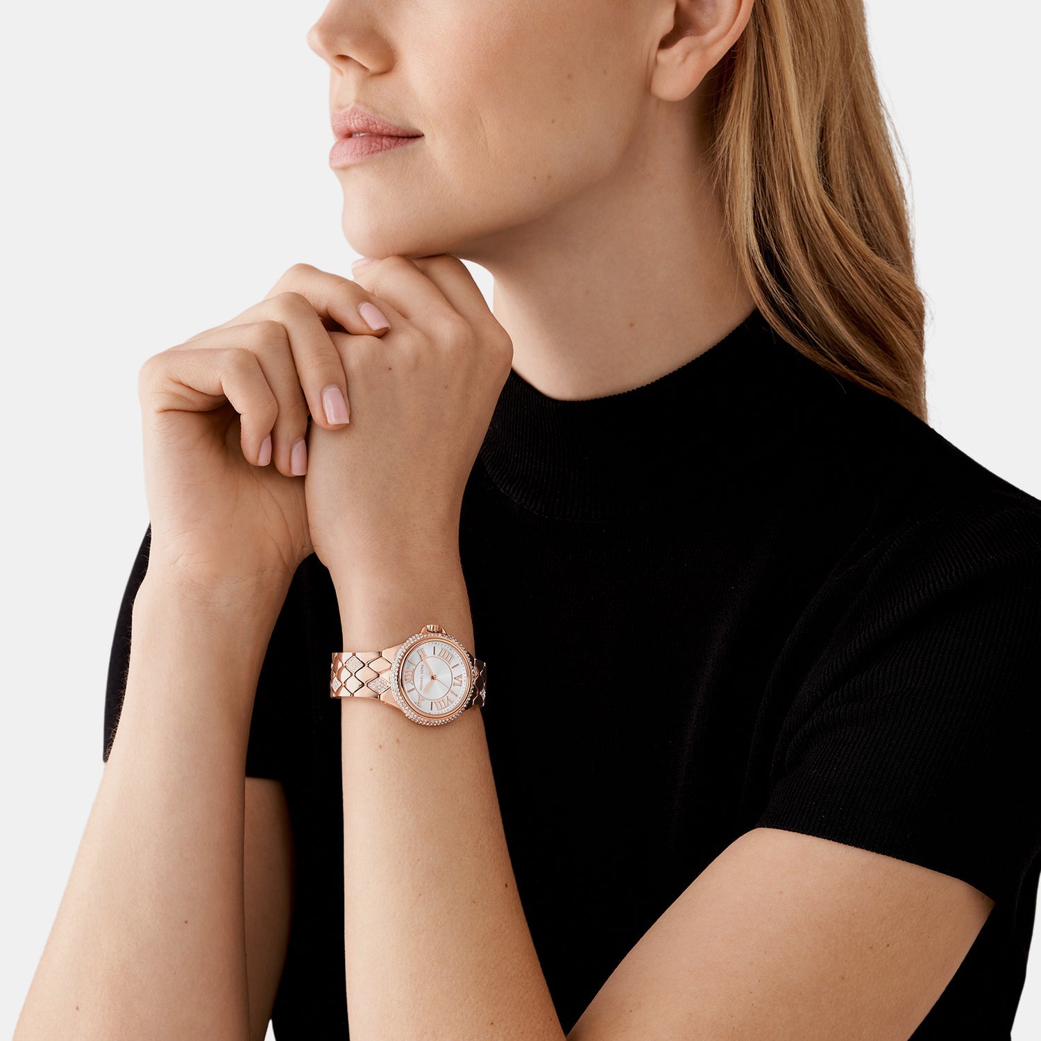 Camille Women Quartz White Dial Analog Stainless Steel Watch MK4810