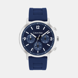 Gauge Men Quartz Blue Dial Chronograph Leather Watch 25200460