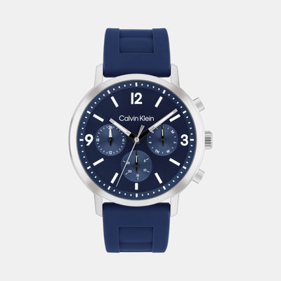 Gauge Men Quartz Blue Dial Chronograph Leather Watch 25200460