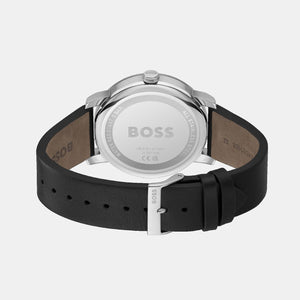 Contender Men Quartz Black Dial Multi-Function Leather Watch 1514125