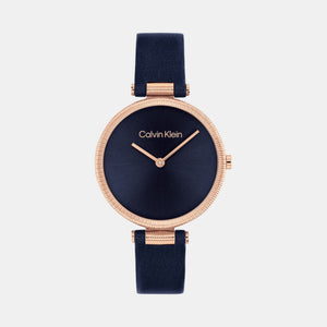 Gleam Women Quartz Blue Dial Analog Leather Watch 25100041