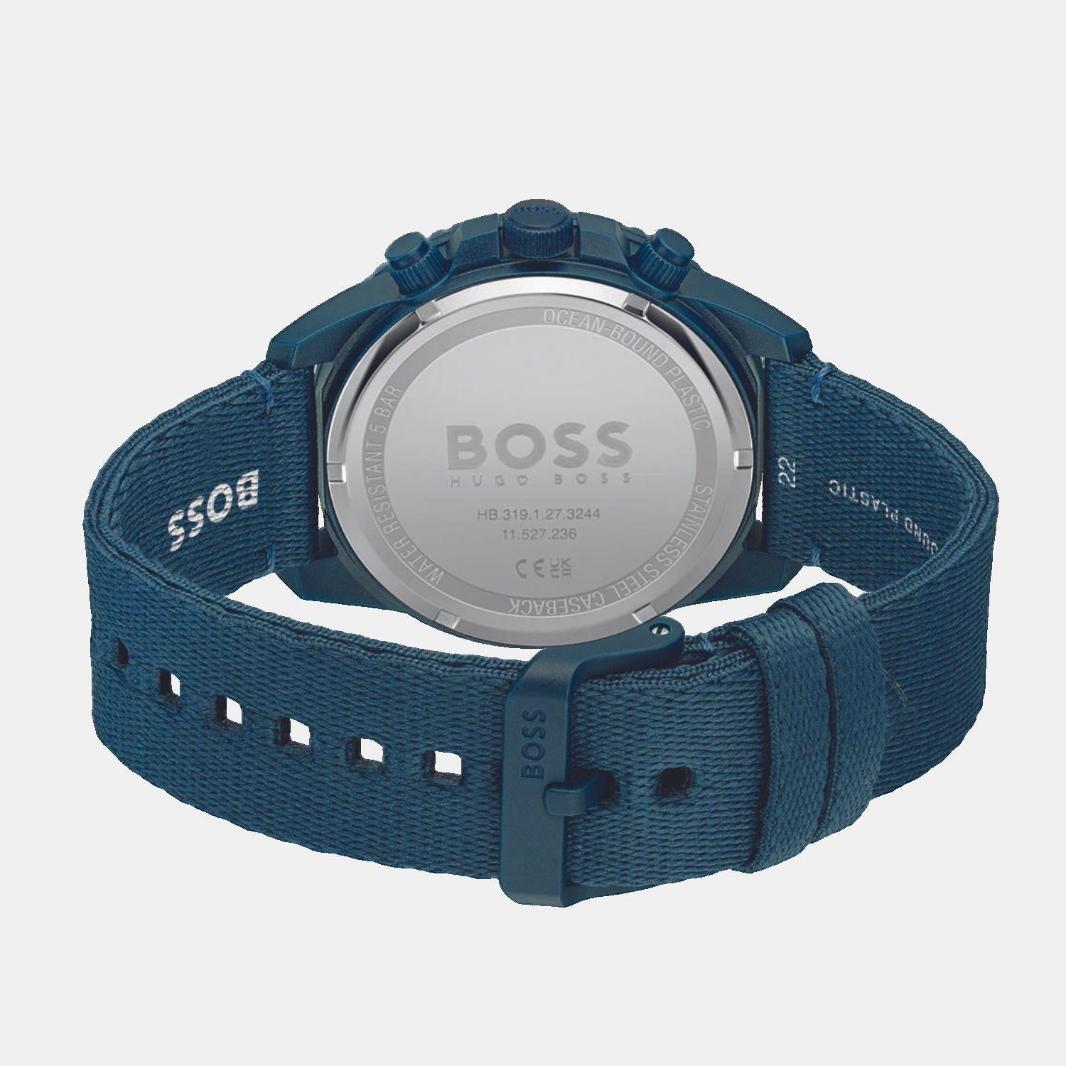 Admiral Men Solar Blue Dial Chronograph Nylon Watch 1513919