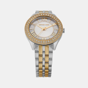 Harlowe Women Quartz Silver Dial Analog Stainless Steel Watch MK4811