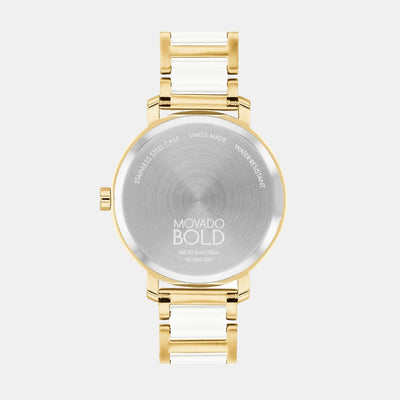 Bold Women Quartz Silver Dial Analog Stainless Steel Watch 3601238