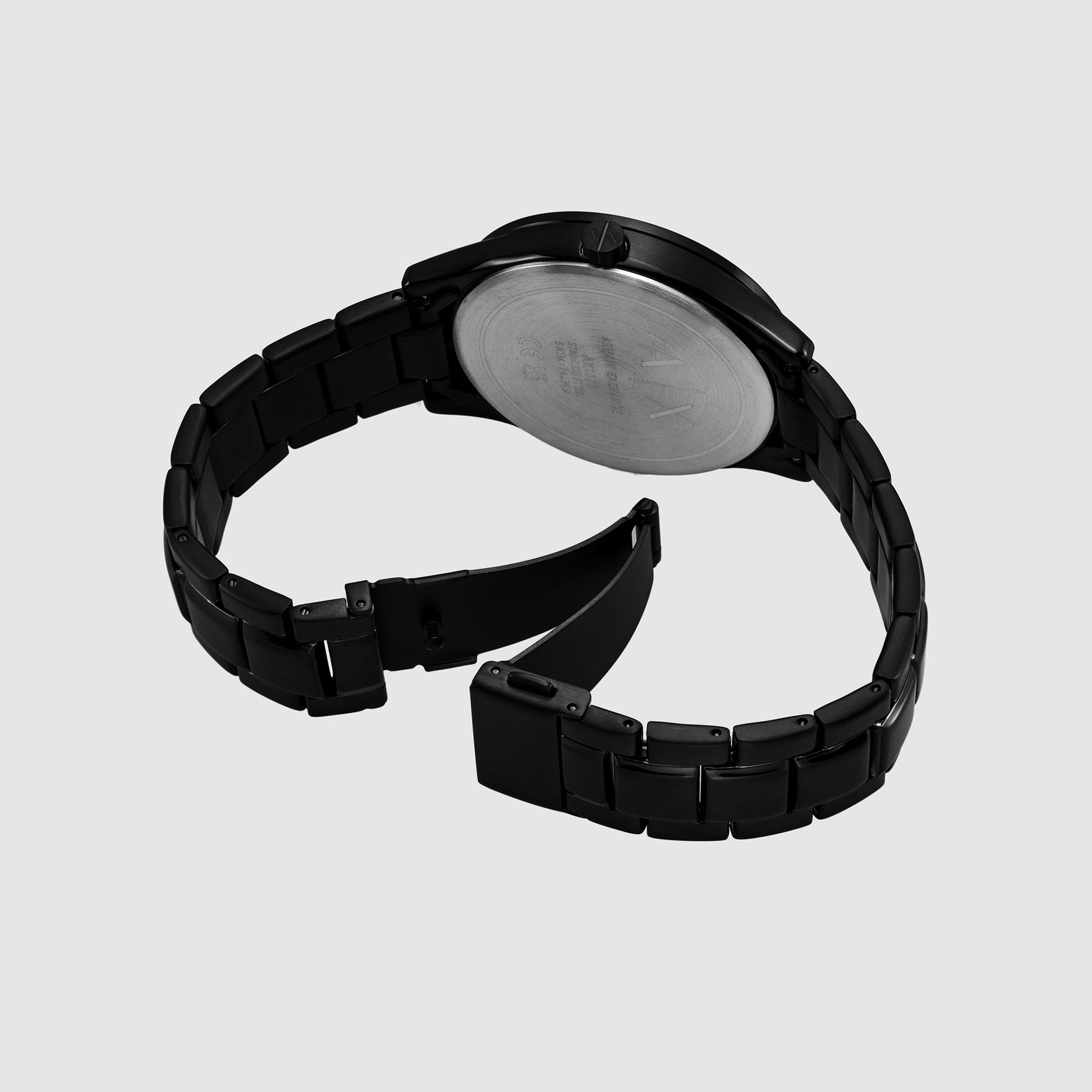 Dante Men Quartz Black Dial Chronograph Stainless Steel Watch AX1878