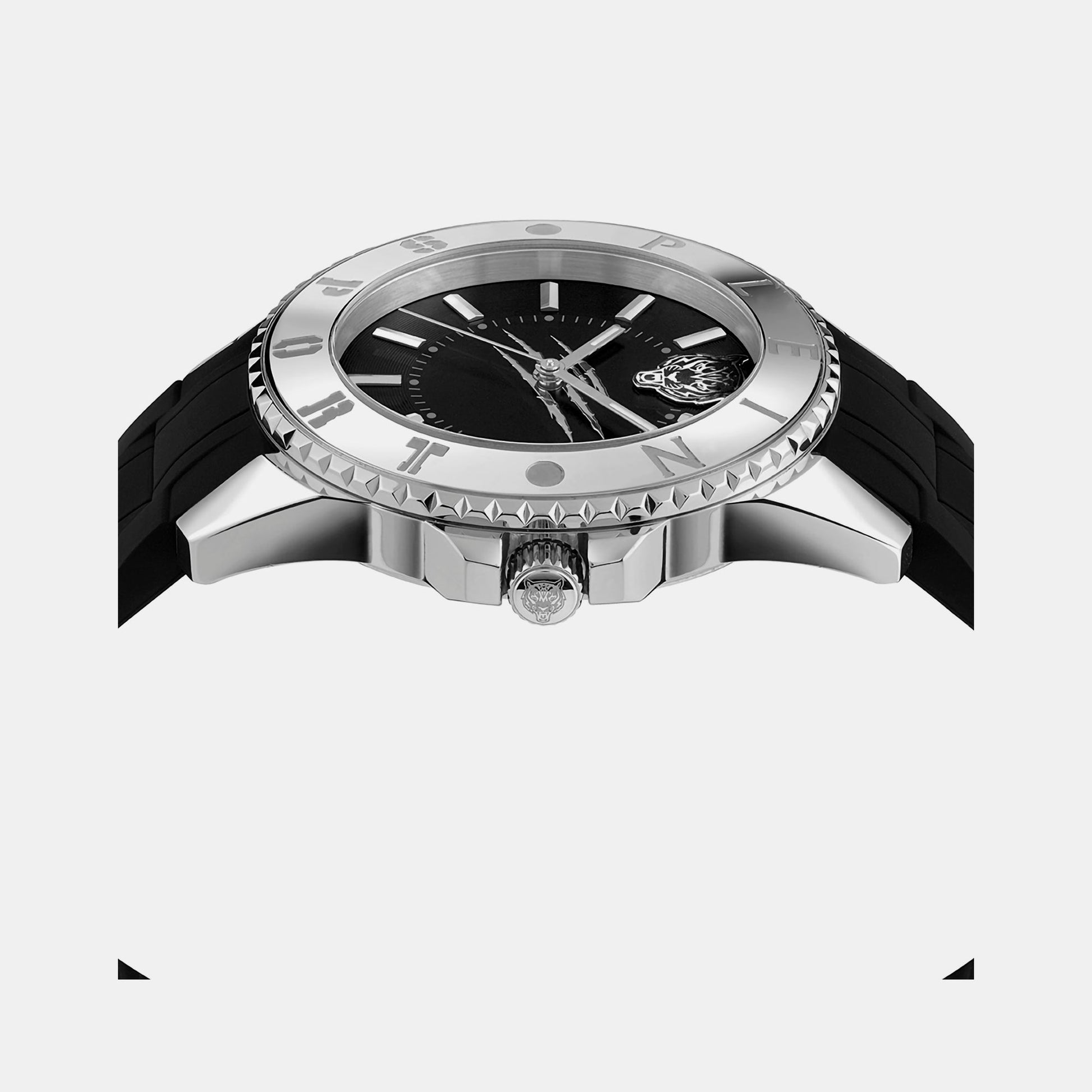 Glam Women Quartz Black Dial Analog Silicone Watch PSKBA0123