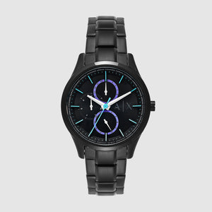 Dante Men Quartz Black Dial Chronograph Stainless Steel Watch AX1878