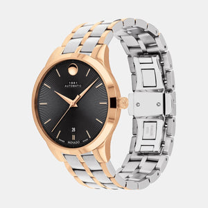 1881 Automatic Men Automatic Black Dial Analog Stainless Steel Watch 607621