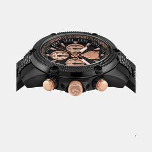 Hurricane Men Quartz Black Dial Chronograph Silicone Watch PSDBA0323