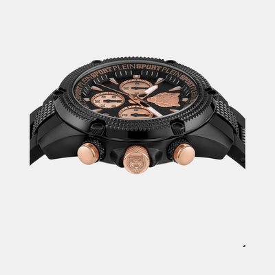 Hurricane Men Quartz Black Dial Chronograph Silicone Watch PSDBA0323