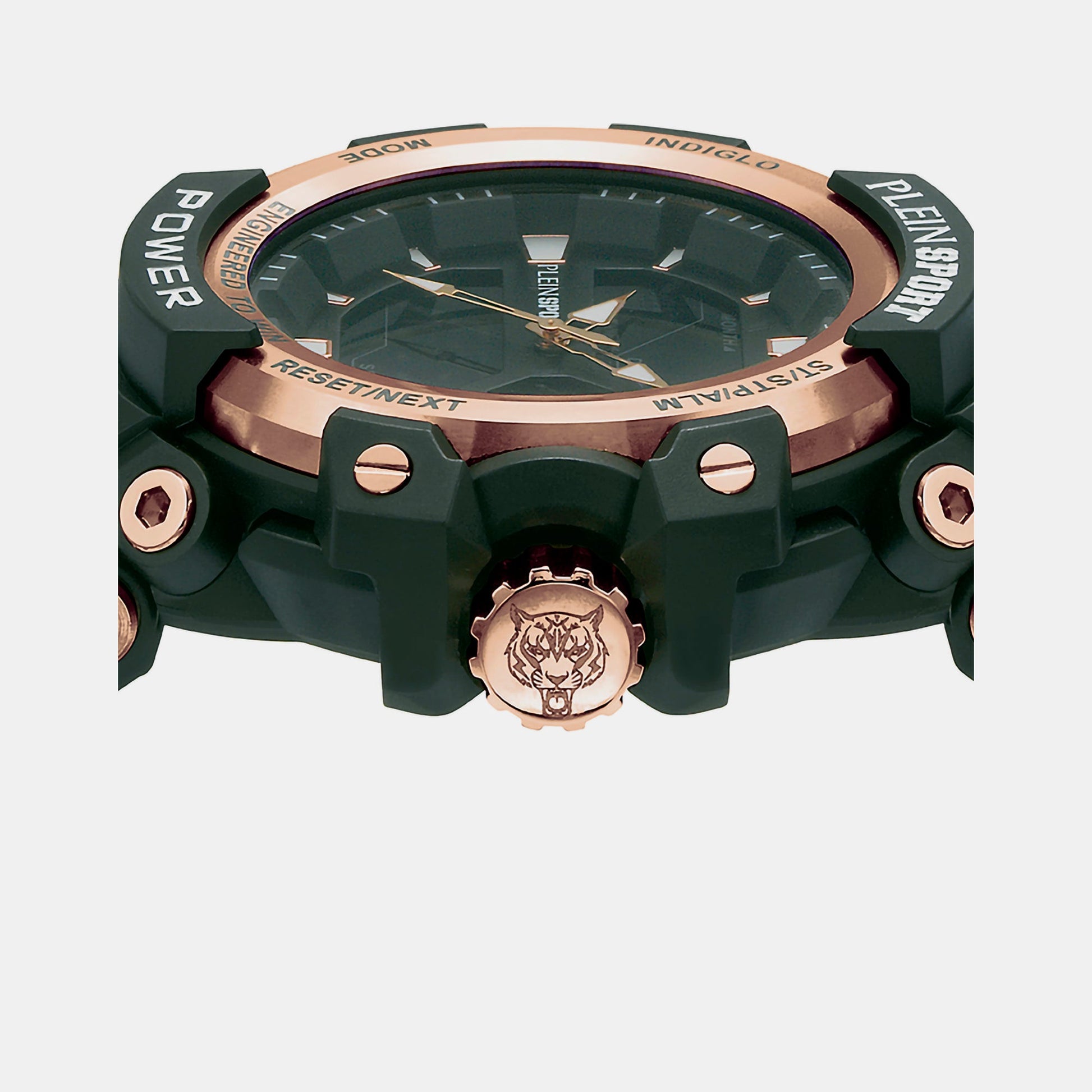 Combat Men Quartz Black Dial Analog-Digital Silicone Watch PSNBA0323