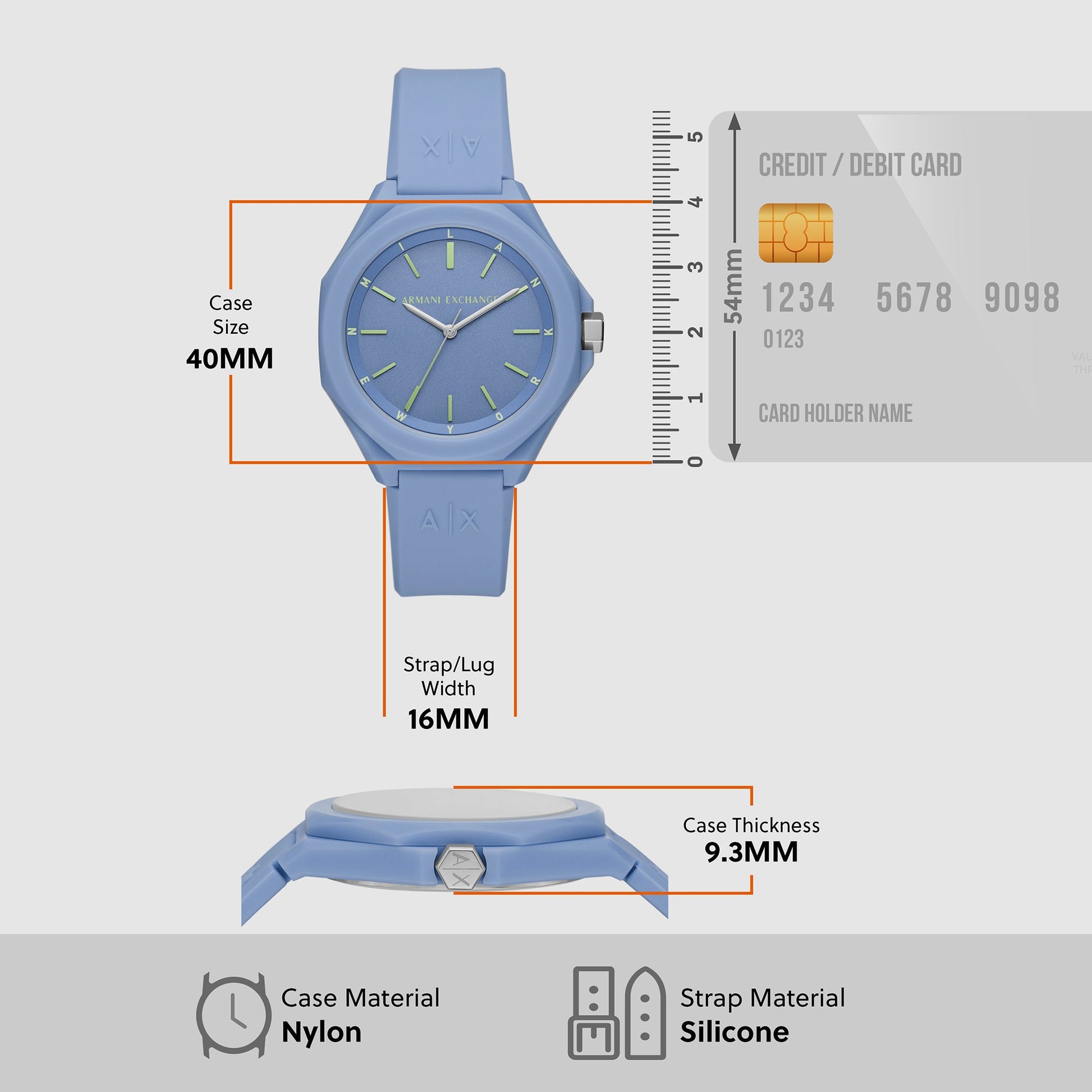 Andrea Women Quartz Blue Dial Analog Silicone Watch AX4611