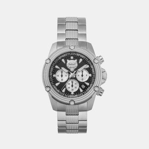 Hurricane Men Quartz Black Dial Chronograph Stainless Steel Watch PSDBA0823