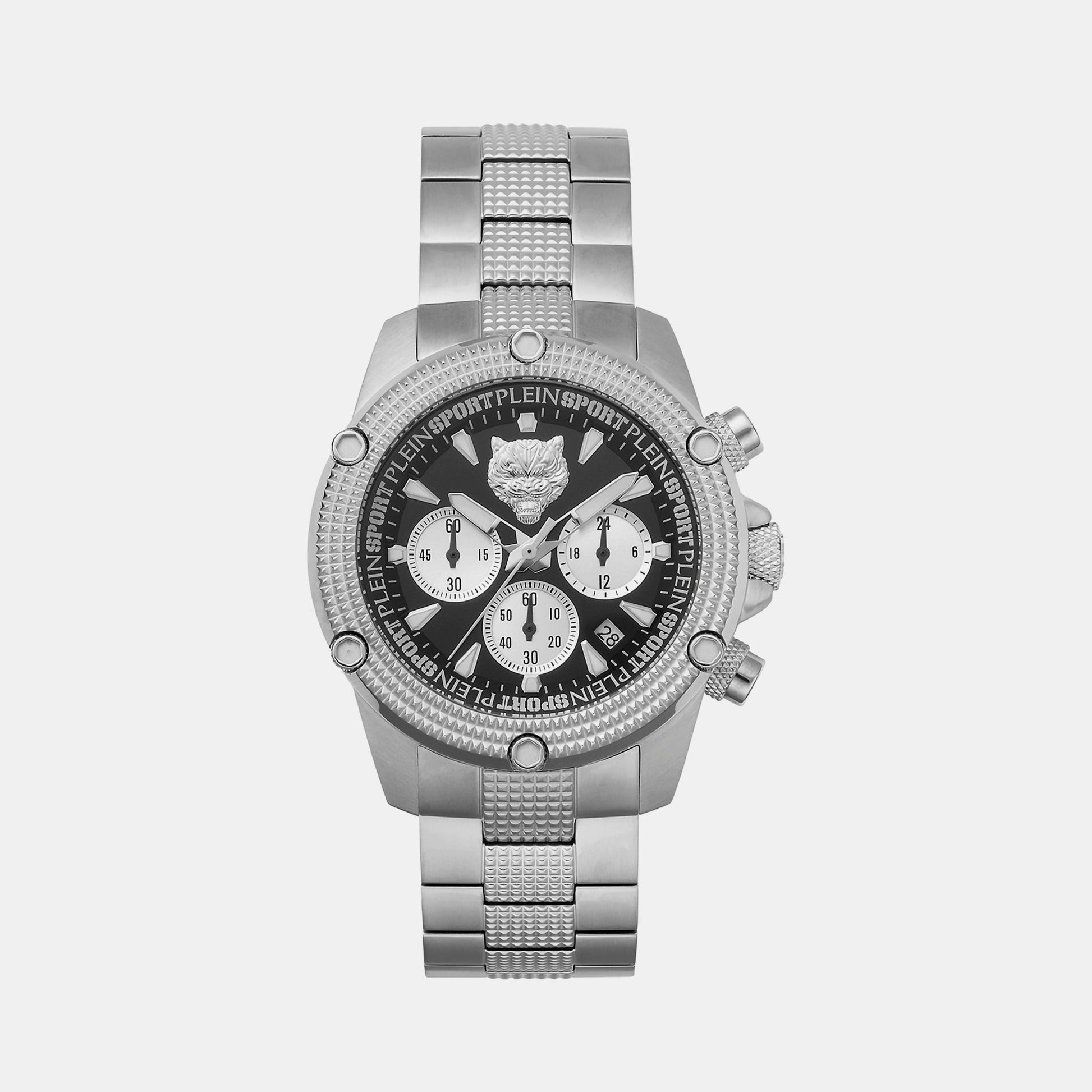 Hurricane Men Quartz Black Dial Chronograph Stainless Steel Watch PSDBA0823