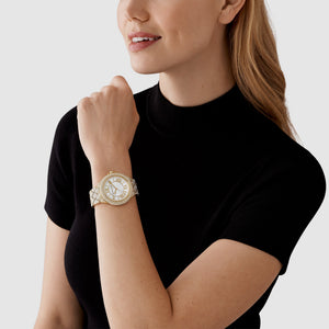 Camille Women Quartz White Dial Analog Stainless Steel Watch MK4800