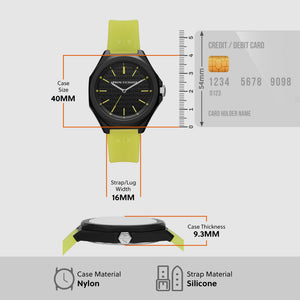 Andrea Women Quartz Black Dial Analog Silicone Watch AX7155SET