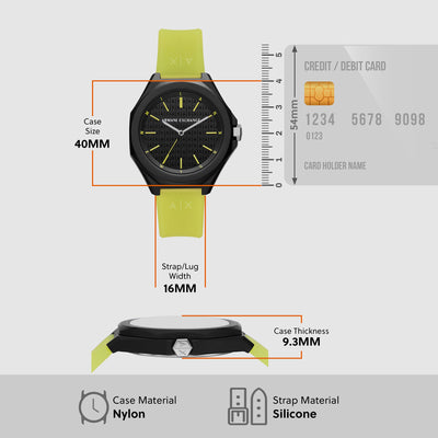 Andrea Women Quartz Black Dial Analog Silicone Watch AX7155SET