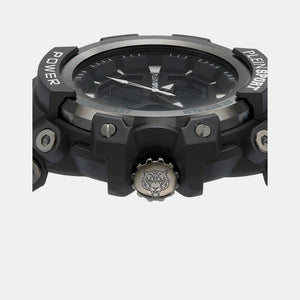 Combat Men Quartz Black Dial Analog-Digital Silicone Watch PSNBA0123