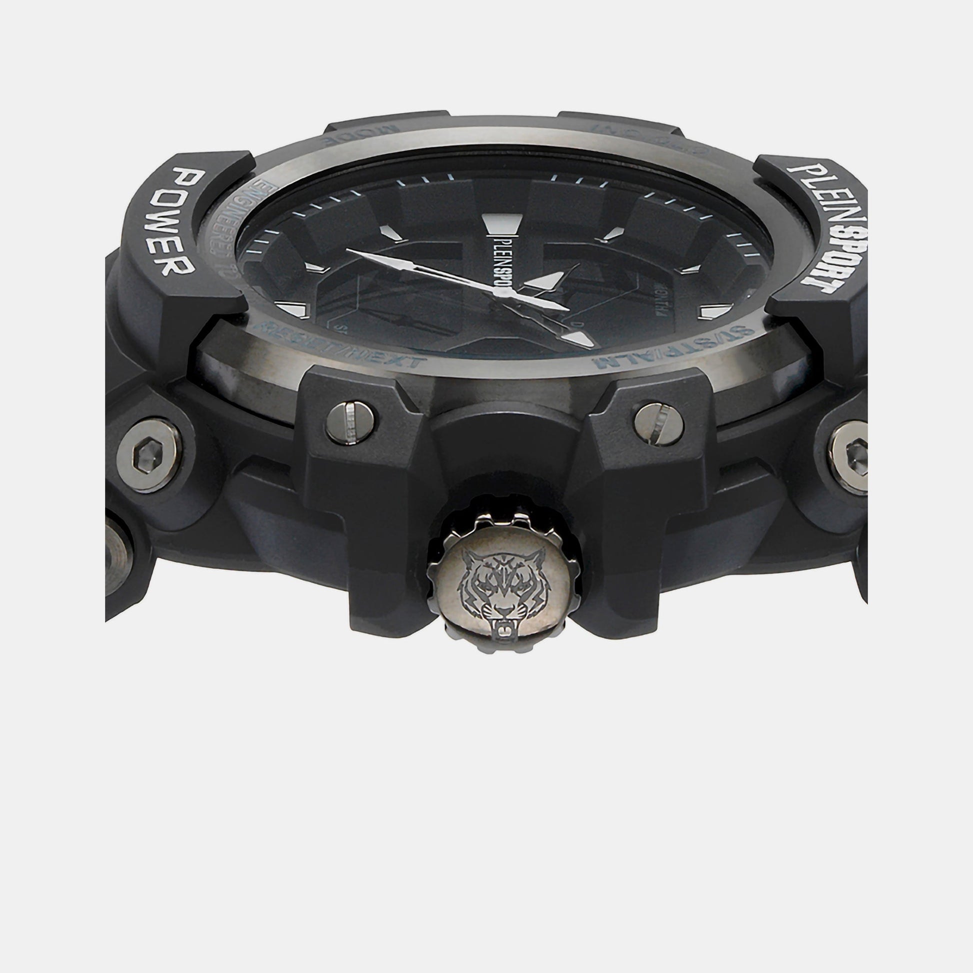 Combat Men Quartz Black Dial Analog-Digital Silicone Watch PSNBA0123