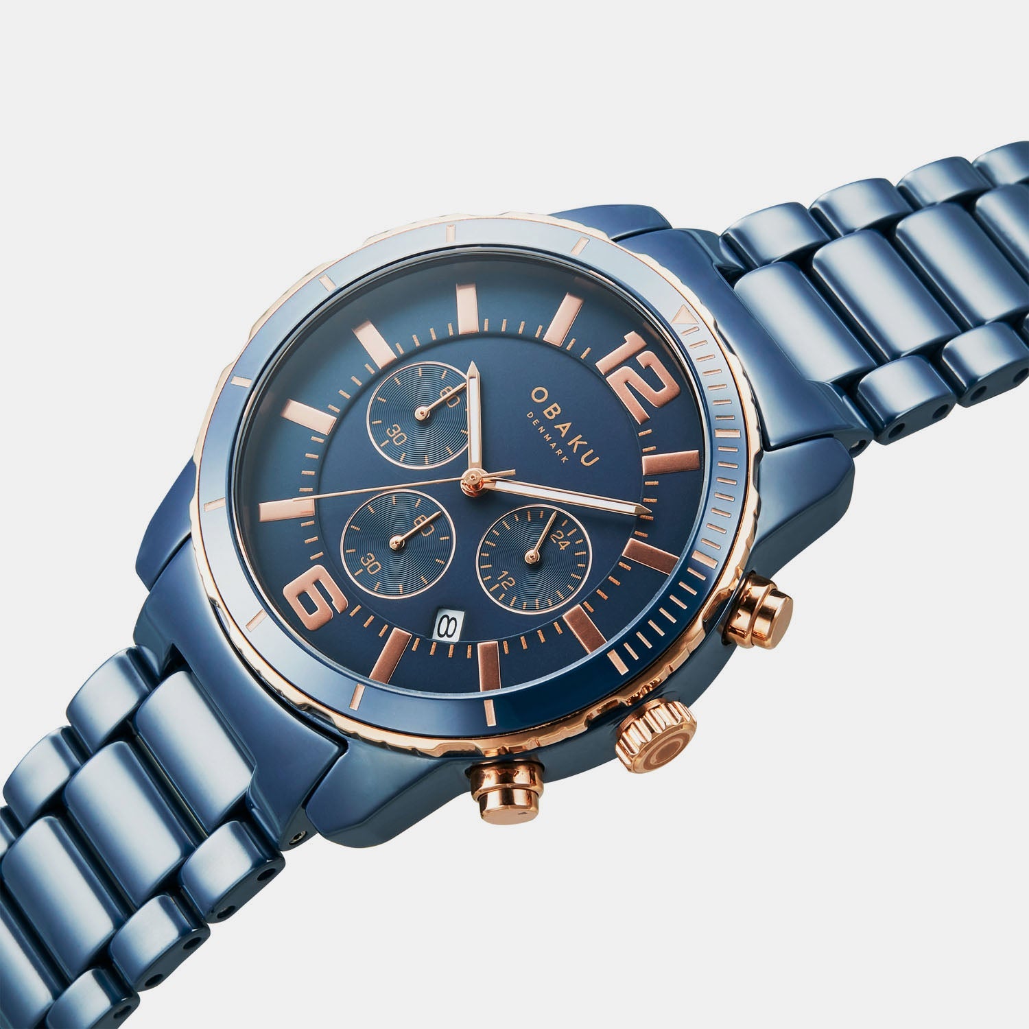 Falk Men Quartz Blue Dial Analog Ceramic Watch V278GCSLCL