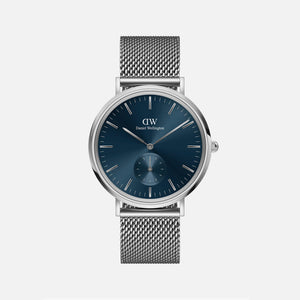 Classic Men Quartz Blue Dial Analog Stainless Steel Watch DW00100710K
