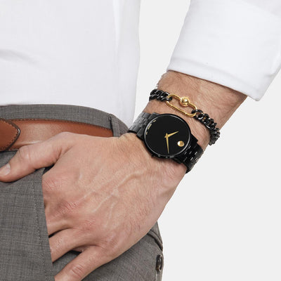 1881 Automatic Men Automatic Black Dial Analog Stainless Steel Watch 607621