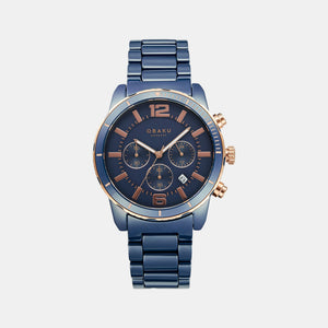 Falk Men Quartz Blue Dial Analog Ceramic Watch V278GCSLCL