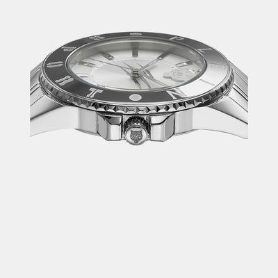 Glam Women Quartz Silver Dial Analog Stainless Steel Watch PSKBA0623