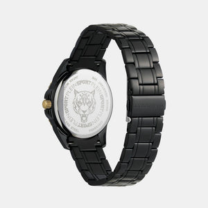 Glam Women Quartz Black Dial Analog Stainless Steel Watch PSKBA1023