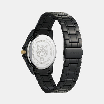 Glam Women Quartz Black Dial Analog Stainless Steel Watch PSKBA1023