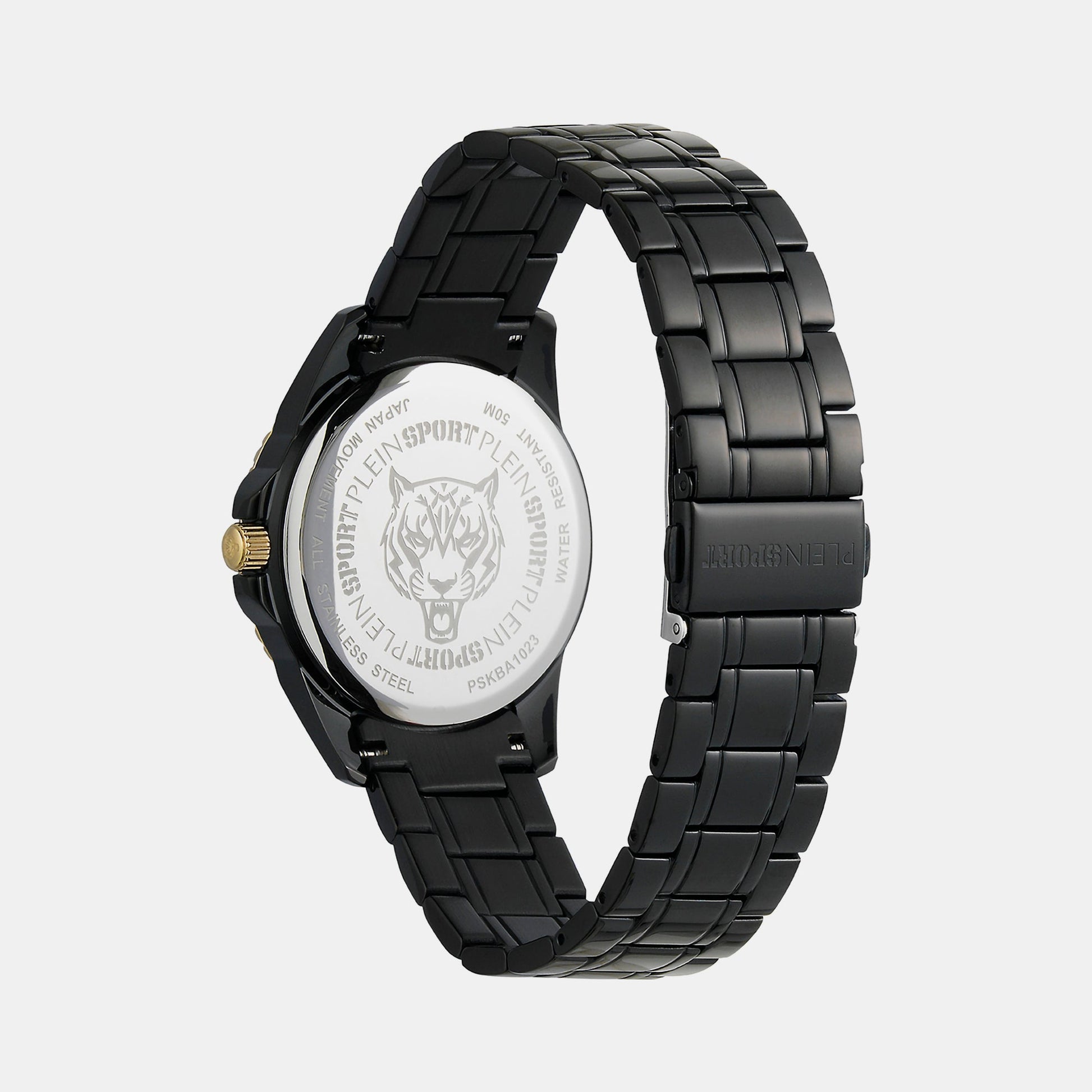 Glam Women Quartz Black Dial Analog Stainless Steel Watch PSKBA1023