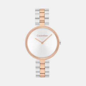 Gleam Women Quartz Silver & White Dial Analog Stainless Steel Watch 25100040