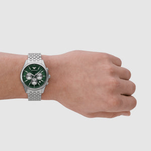 Antonio Men Quartz Green Dial Chronograph Stainless Steel Watch AR11581