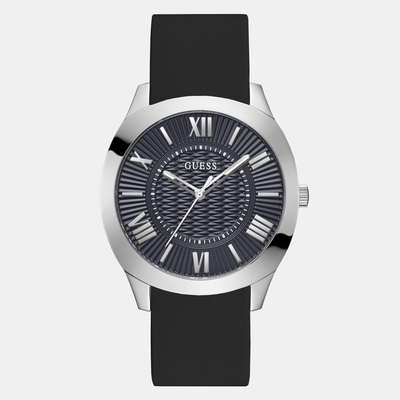 Guess Dress Men Quartz Navy Blue Dial Analog Silicone Watch GW0728G1