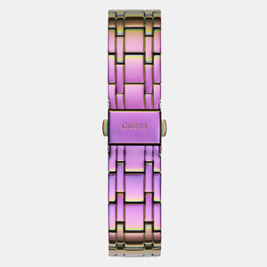 Guess Trend Women Quartz Iridescent Dial Analog Stainless Steel Watch GW0604L4
