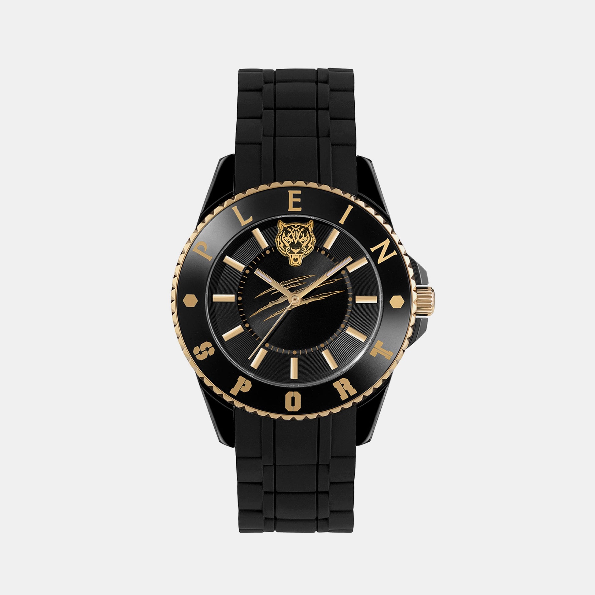 Glam Women Quartz Black Dial Analog Silicone Watch PSKBA0323