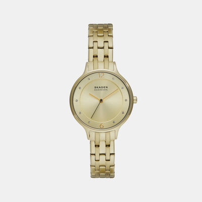 Anita Lille Women Quartz Gold Dial Analog Stainless Steel Watch SKW3127