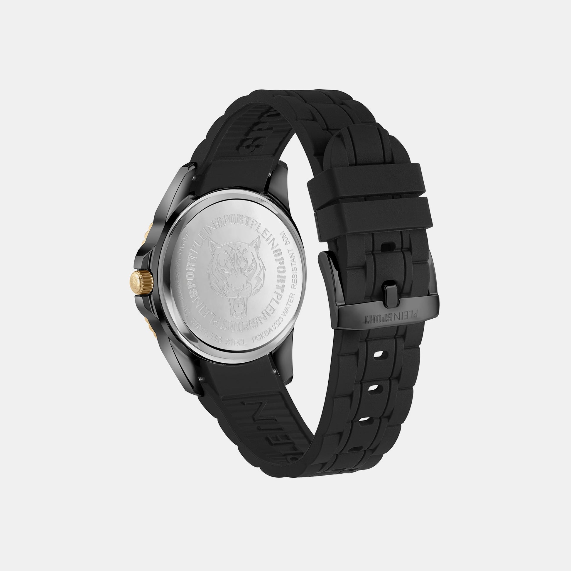 Glam Women Quartz Black Dial Analog Silicone Watch PSKBA0323
