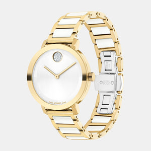 Bold Women Quartz Silver Dial Analog Stainless Steel Watch 3601238