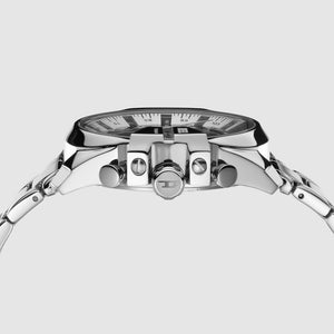 Baby Chief Men Quartz Silver Dial Chronograph Stainless Steel Watch DZ4652